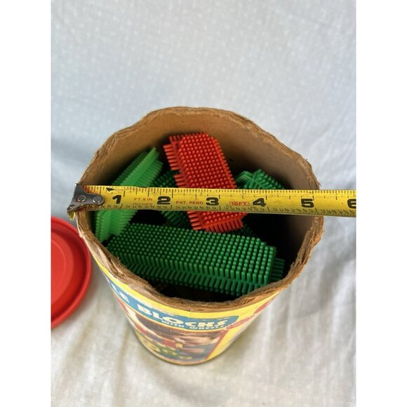 1976 Bristle Blocks Toy Set w/ Original Container + 6 Bristle Teddy Bears - Picture 4 of 11